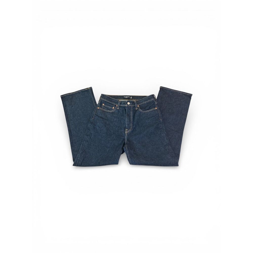 Abercrombie & Fitch Baggy Jean Dark Wash Relaxed Fit 32 x 32 - Picture 3 of 8